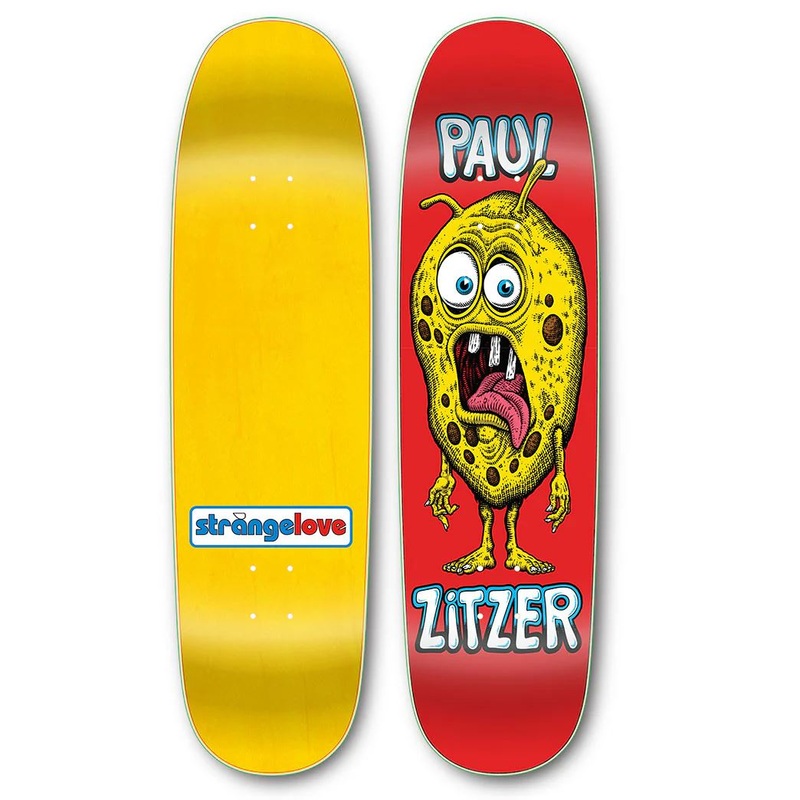 StrangeLove Paul Zitzer Guest Model x (WB: ) Sean Cliver (Screened) Skateboard Deck - 8.75"