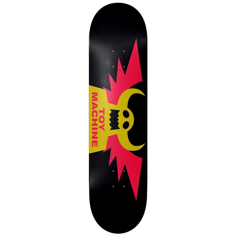 Toy Machine Winged Black Skateboard Deck - 8.25"