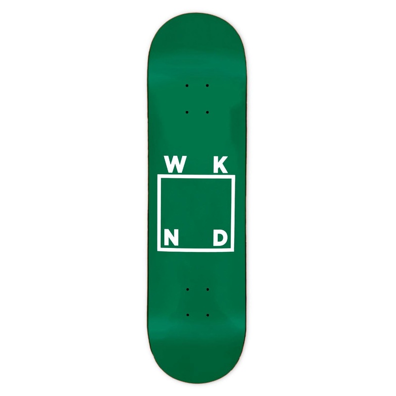 WKND Green/White Logo CS (Medium Concave) Green Skateboard Deck - 8.25"