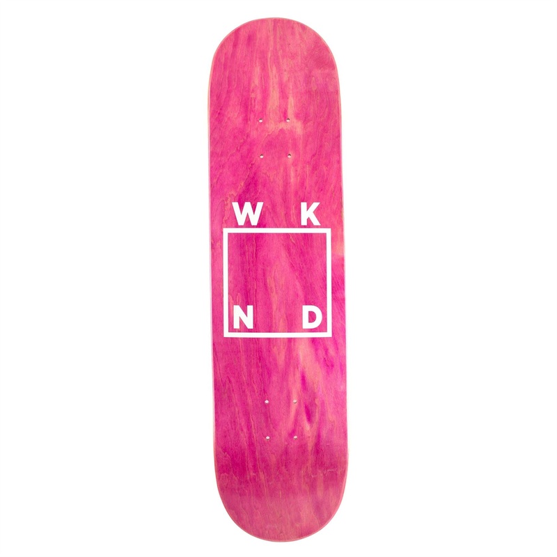 WKND White Logo On Veneer Skateboard Deck - 8.125"