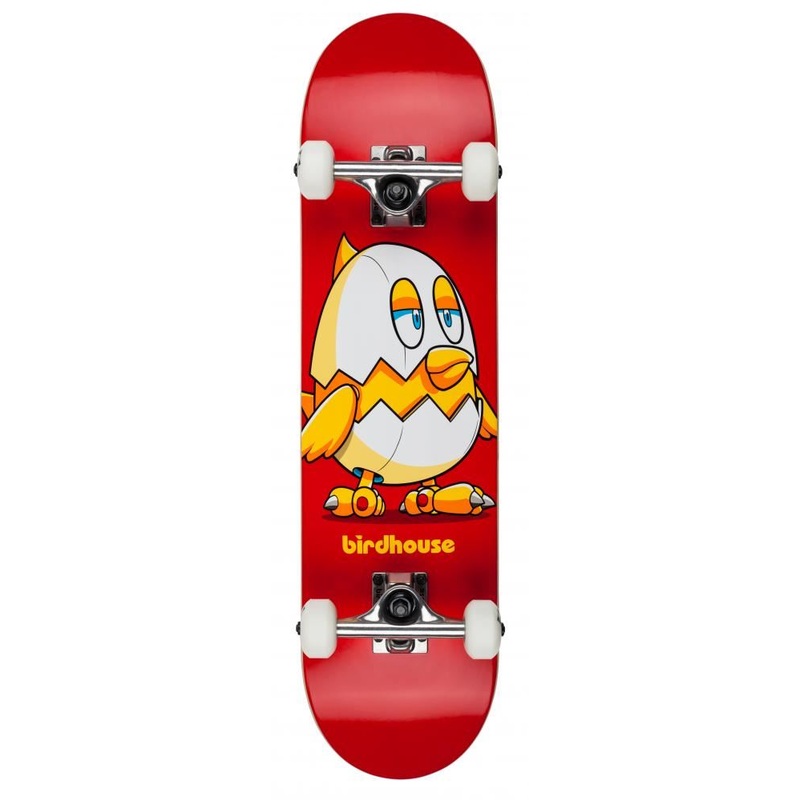 Birdhouse Stage 1 Chicken Mini Red Complete Skateboard - 7.38"