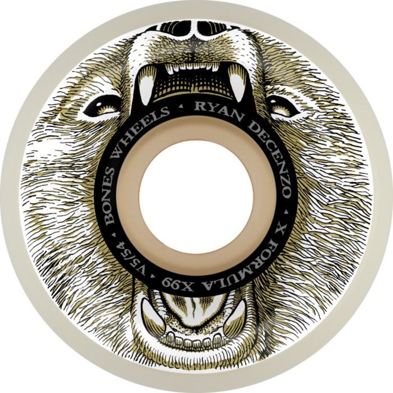 BONES Skateboard Wheels Decenzo Bear Grills V5 Sidecut X-Formula 99A