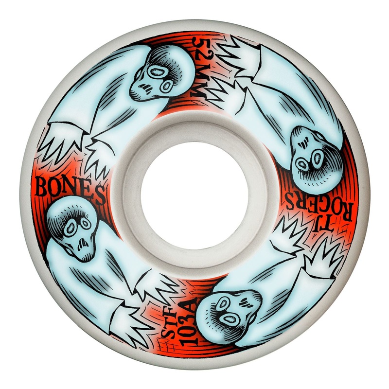 BONES Skateboard Wheels PRO STF Rogers 'Whirling Specters' V3 Slims 103A