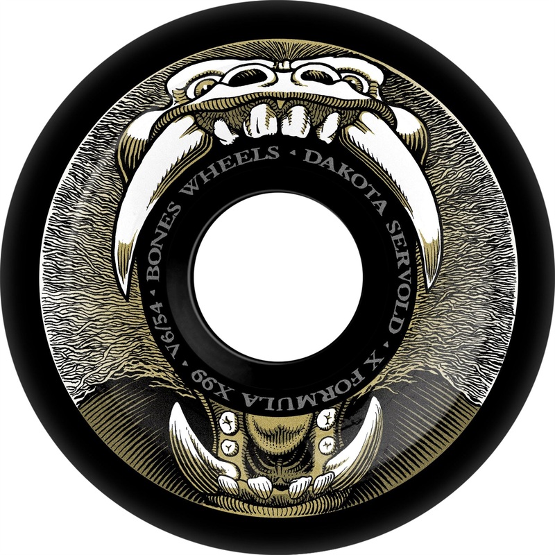 BONES Skateboard Wheels Servold 'Baboonatic' V6 Widecut X-Formula 99a