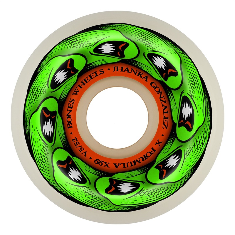BONES Skateboard Wheels X-Formula Jhanka 'Monito & Mat' V5 Sidecut 99A