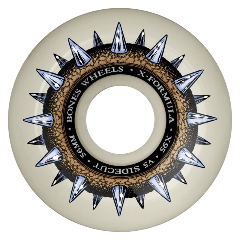 BONES Skateboard Wheels X-Formula 'Street Cleats' x V5 Sidecut 95A
