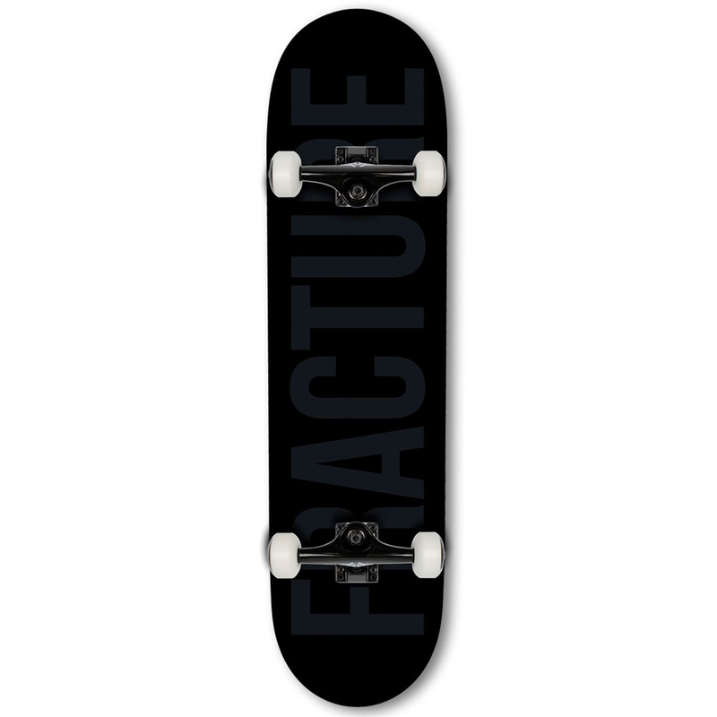 Fracture Fade Black Complete Skateboard 8.25"