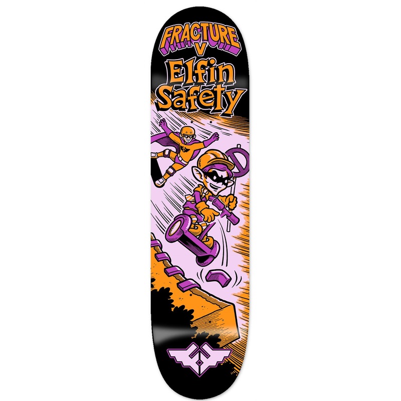 Fracture x Jon Horner Elfin Safety Skateboard Deck - 7.75"