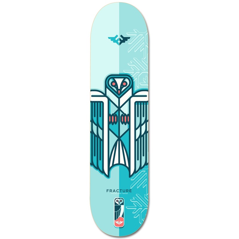 Fracture x Jono Wood Blue Skateboard Deck - 8.0"