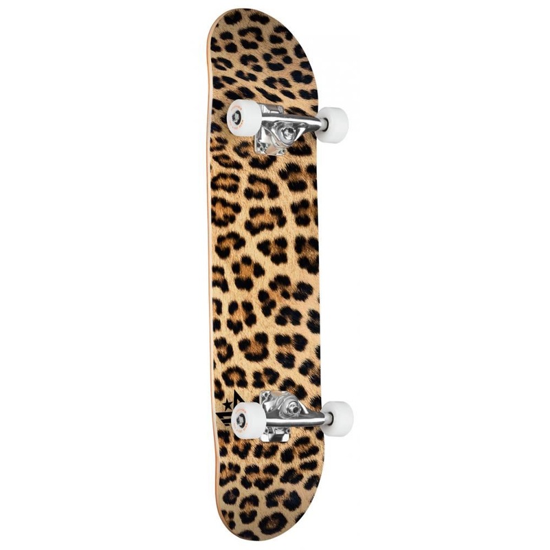 Mini Logo Leopard Fur Complete Skateboard - 7.75"