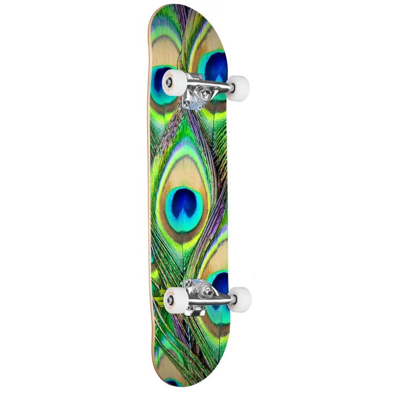 Mini Logo Peacock Feather  Complete Skateboard - 7.5"