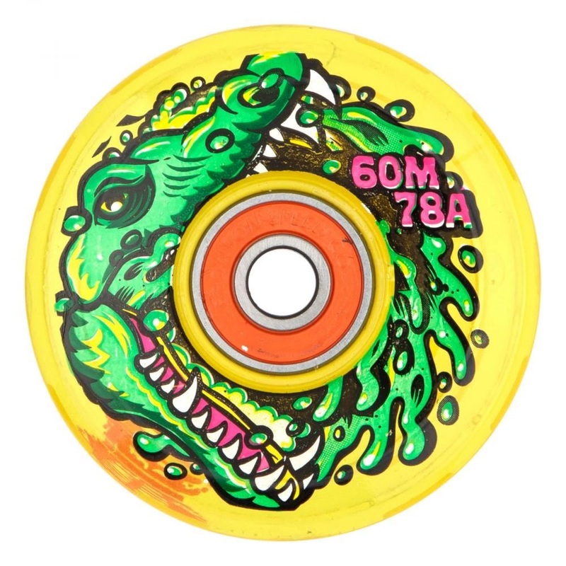 Slime Balls Skateboard Wheels 60mm Gator Swamp Spew Light - Yellow