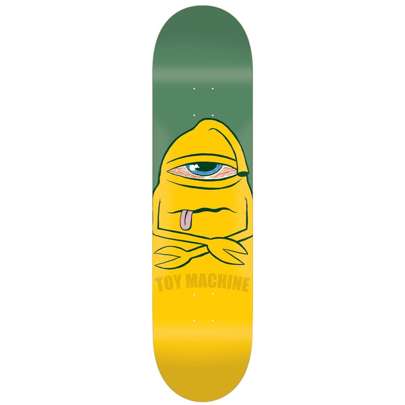 Toy Machine Bored Sect Green Skateboard Deck - 7.75"