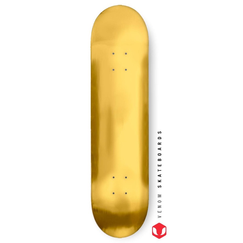 Venom Blank Skateboard Deck - Gold - 8.0"