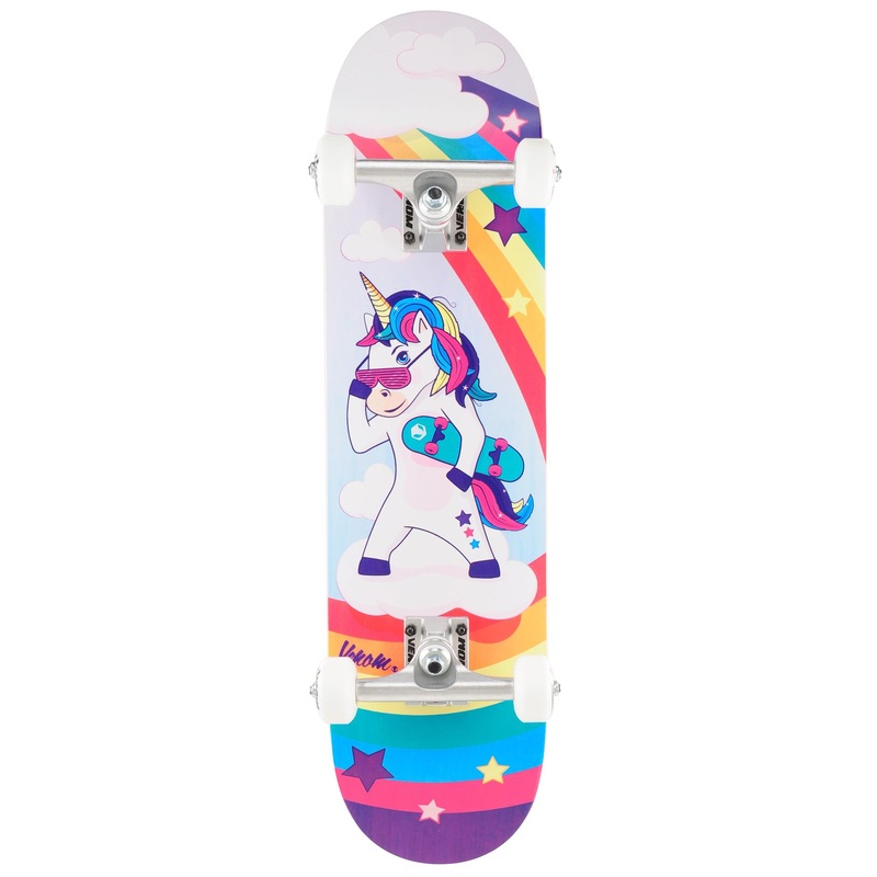 Venom Junior Kids Complete Skateboard - Unicorn - 7.25"