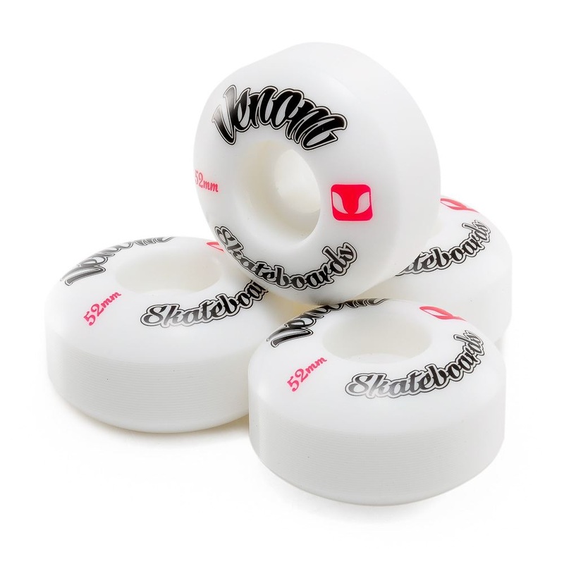 Venom Logo White Skateboard Wheels 50-53mm