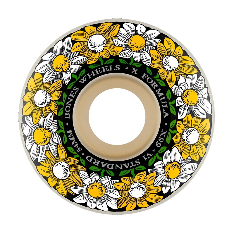 BONES Skateboard Wheels 'Pushing Up Daisies' X-Formula   99A  V1 Standard