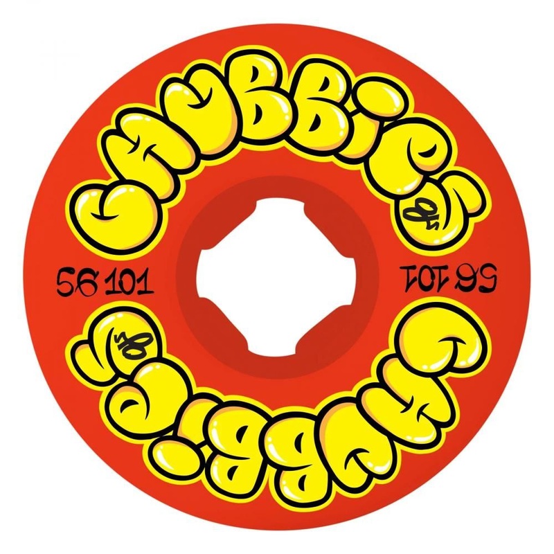 OJ Skateboard Wheels 56mm Throw Ups Chubbies - Red