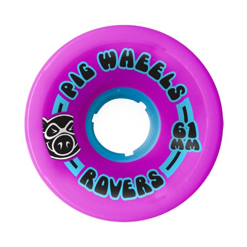 Pig Skateboard Wheels Rover Pink / Lt. Blue Core / 85A