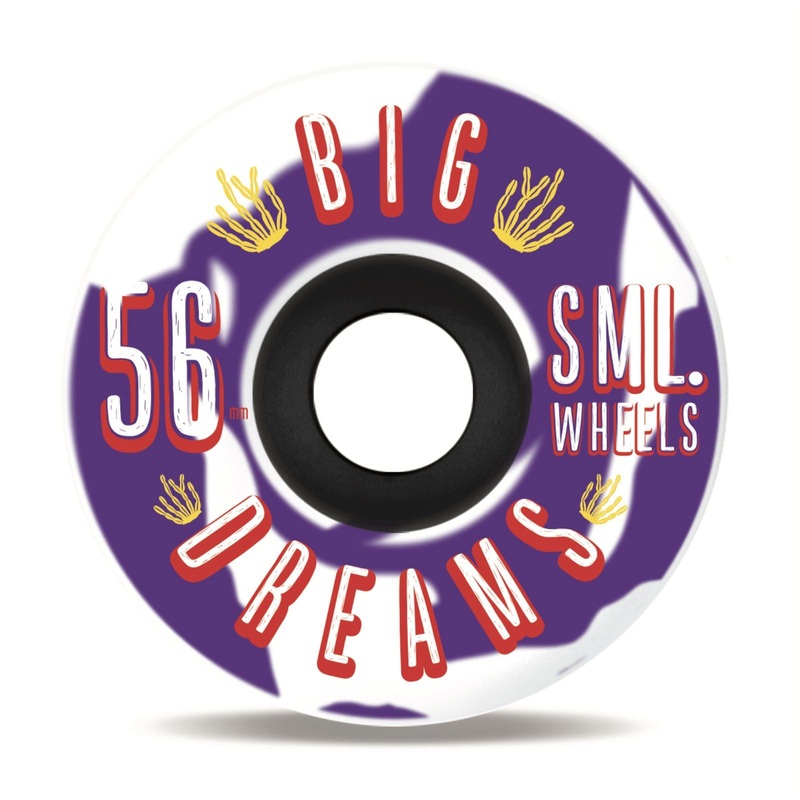 sml. Skateboard Wheels Succulent Cruisers Purple/White Swirl 92a