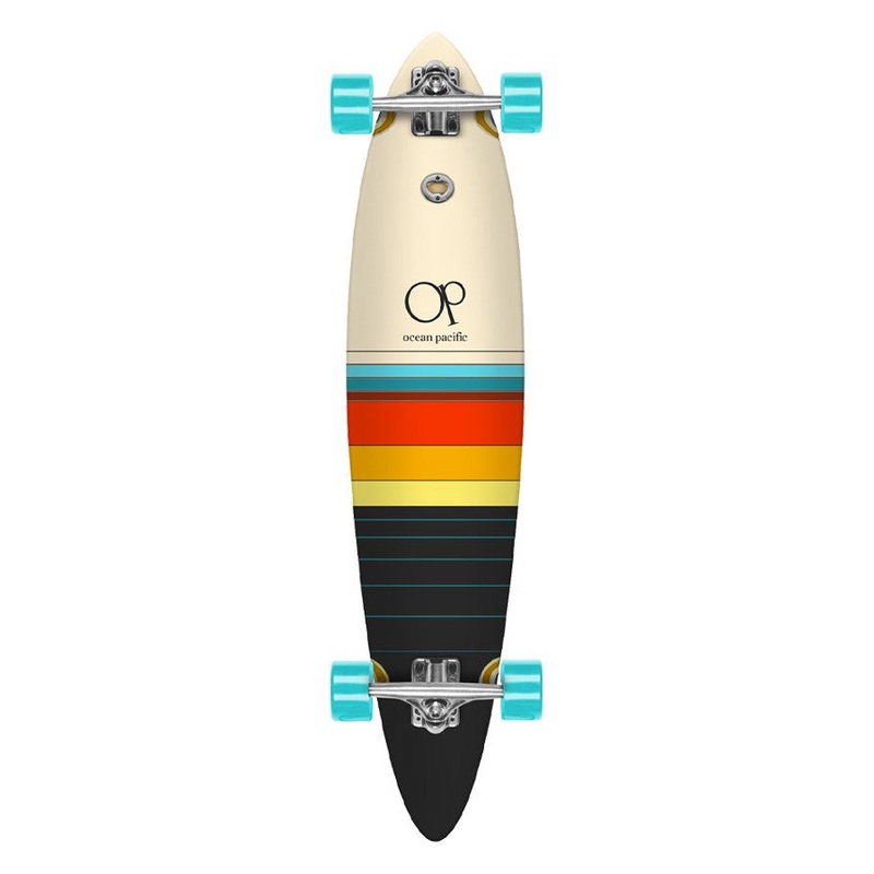 Ocean Pacific Dawn Pintail Off White/Black Off White/Black Complete Longboard - 40.0"