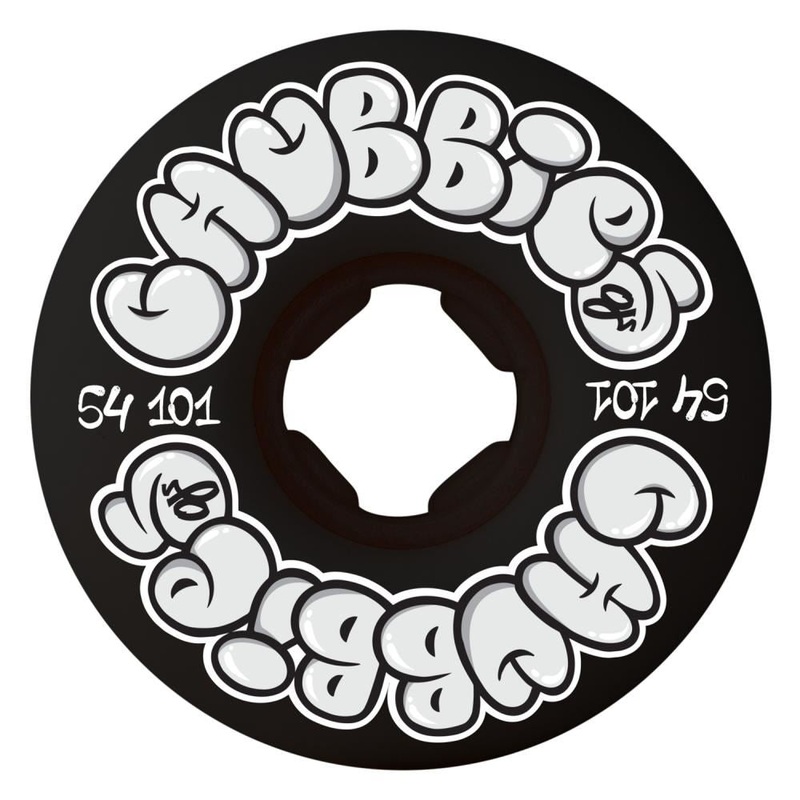 OJ Elite Skateboard Wheels Team Throw Ups Chubbies 101a - Black