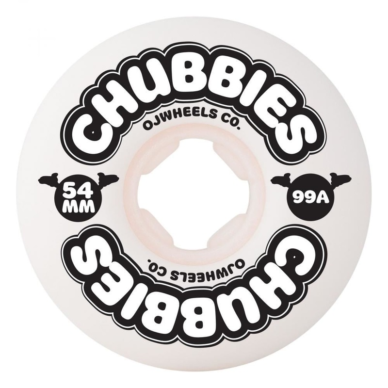 OJ Skateboard Wheels Chubbies 99a - White