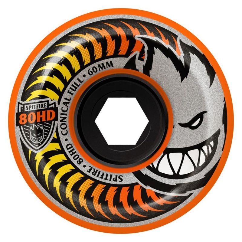 Spitfire Soft Skateboard Wheels Conical Full 80HD - Orange