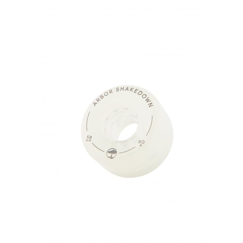 Arbor Shakedown Skateboard Wheels Shakedown 80a - Ghost White