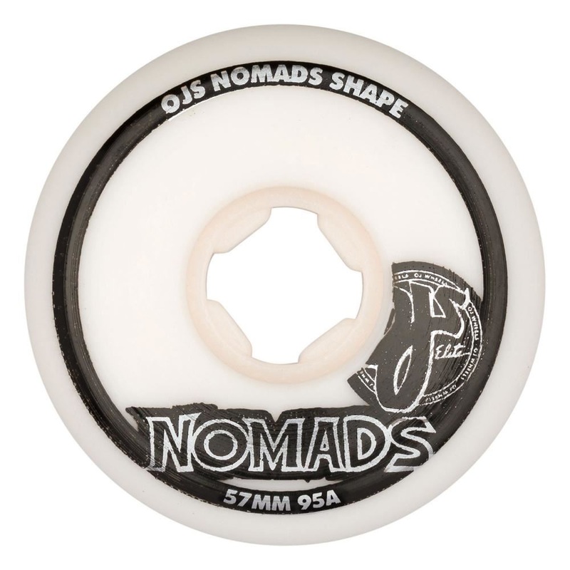 OJ Elite Skateboard Wheels Nomads 95a - Black / White