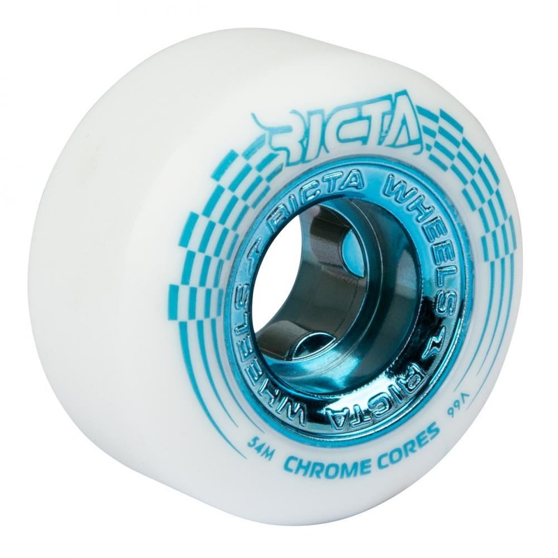 Ricta Skateboard Wheels Chrome Core 99a - White / Teal