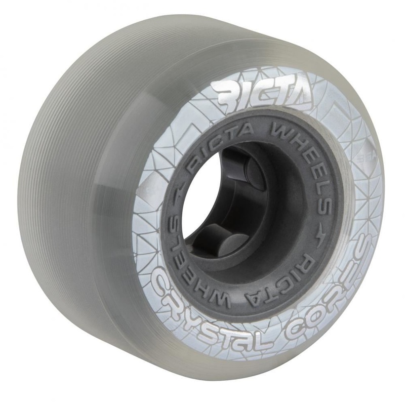 Ricta Skateboard Wheels Crystal Cores 95a - Grey / Clear