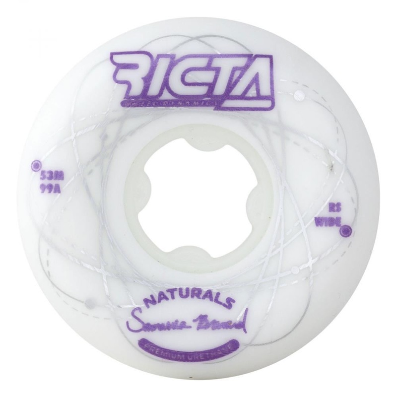 Ricta Skateboard Wheels Orbital Naturals Wide 99a - White