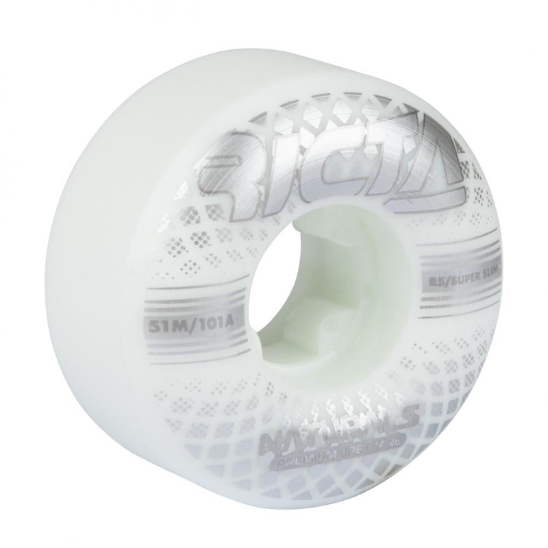 Ricta Skateboard Wheels Refl Naturals Super Slim 101a - White