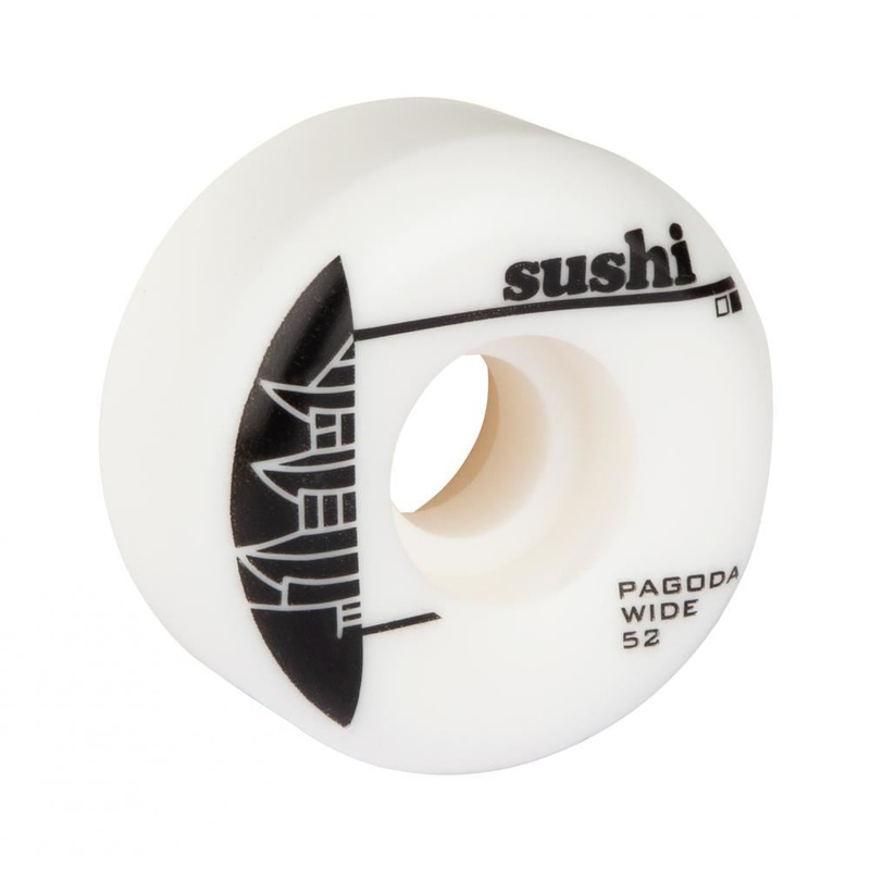 Sushi Skateboard Wheels Pagoda Wide - White