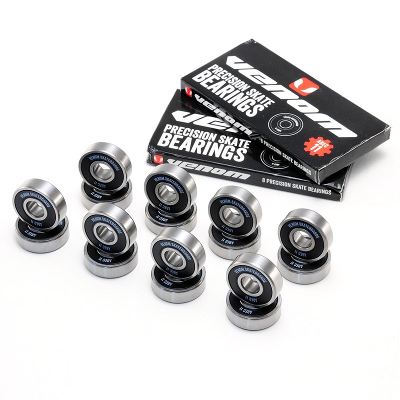 Venom Skateboards ABEC 11 Pro Quad Inline Roller Skate Bearings x16