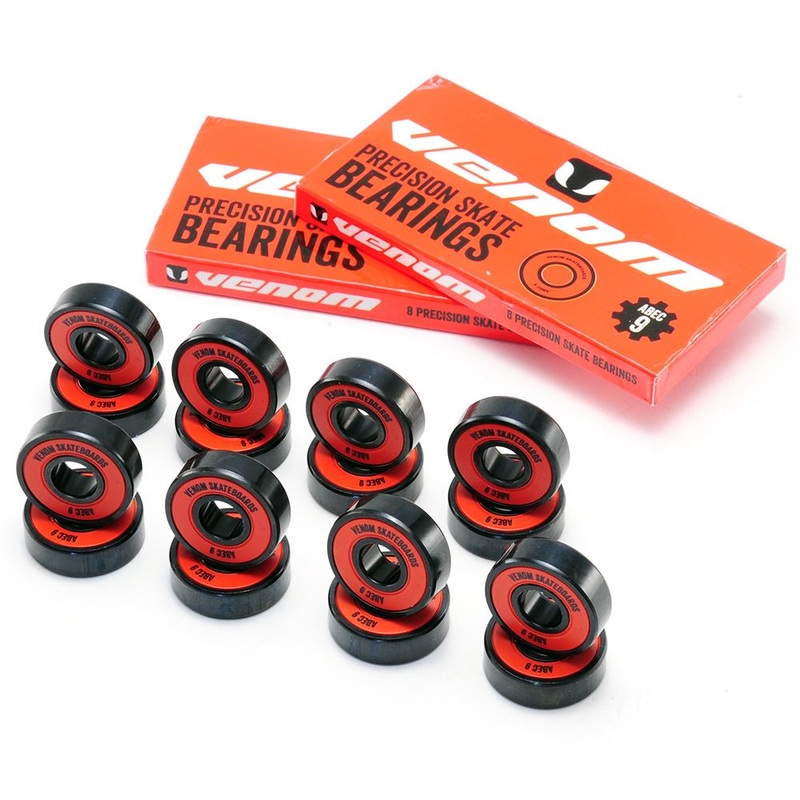 Venom Skateboards ABEC 9 Pro Quad Inline Roller Skate Bearings x16