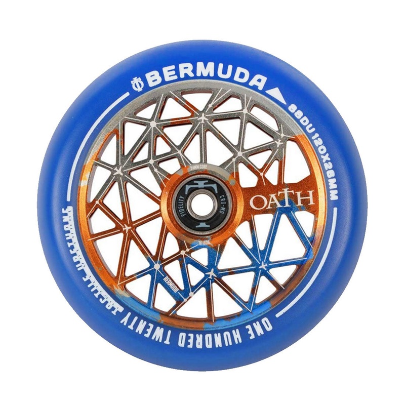 Oath Bermuda 120mm Wheel - Titanium/Orange/Blue