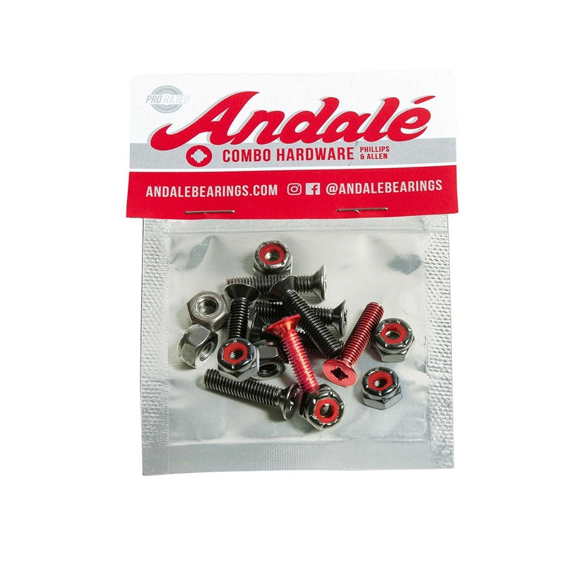 Andale 7/8in Combo Hardware 8pk - Red