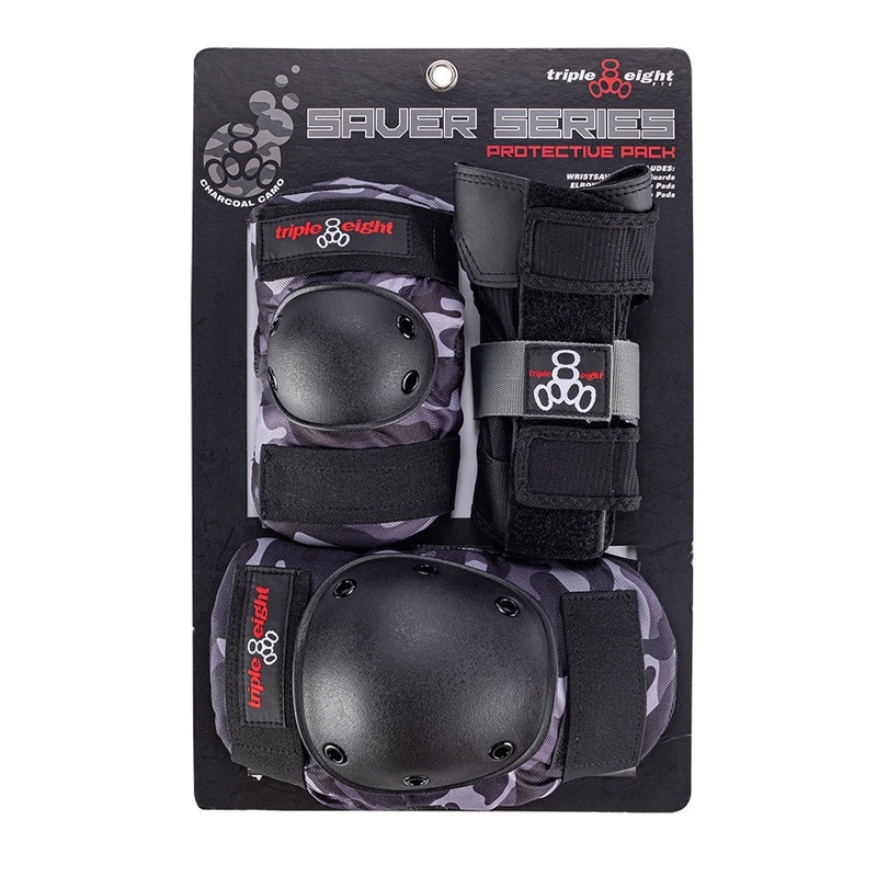 Triple 8 Saver Series Tri-Pack - Charcoal Camo - Adult