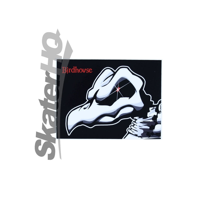 Birdhouse Classic Skeleton Sticker - Black/Red