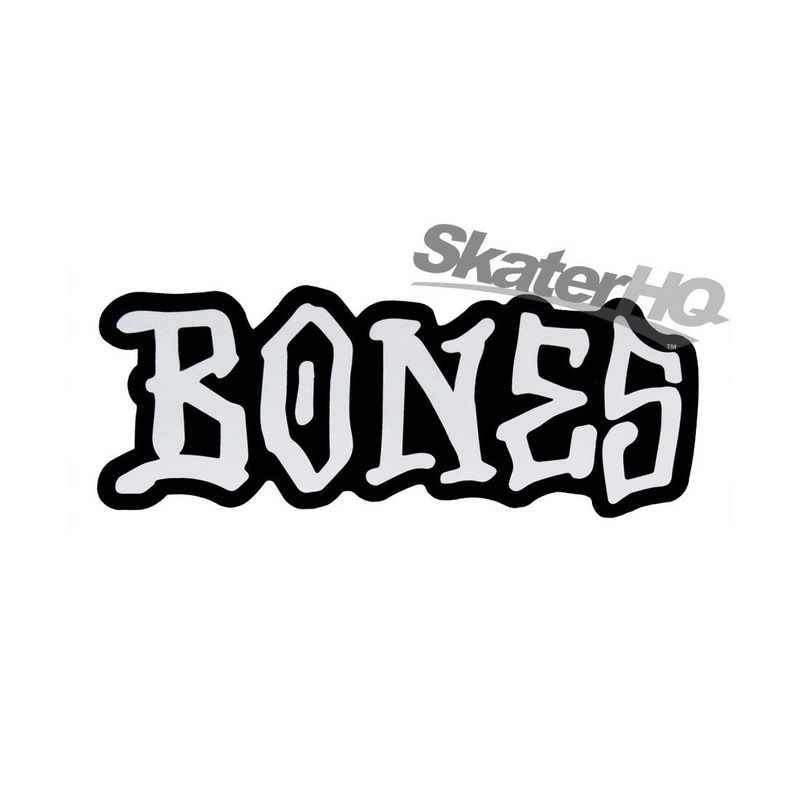 Bones Graffiti Sticker Medium - Black/White Text
