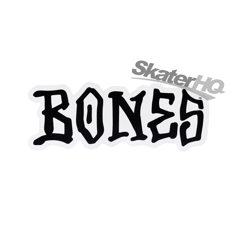Bones Graffiti Sticker Medium - White/Black Text