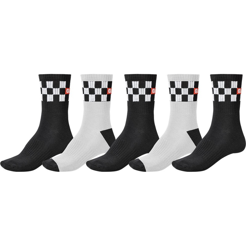 Globe Crew Socks 5pk - Checker