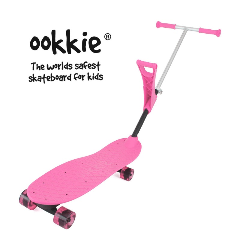 Ookkie Learner Skateboard - Pink