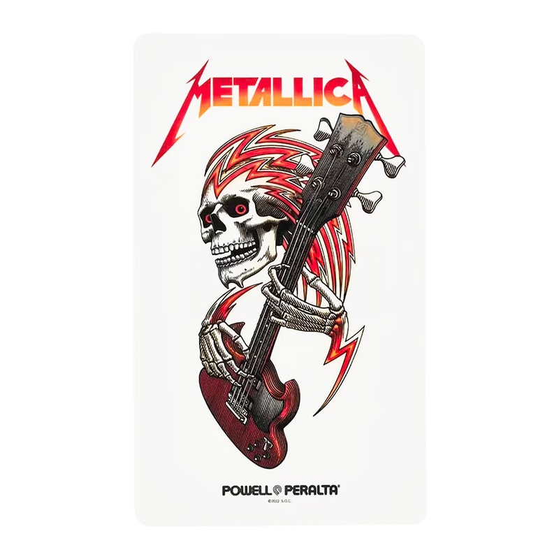 Powell Peralta Metallica Collab Sticker - Clear