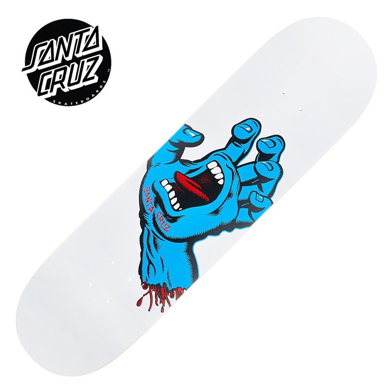 Santa Cruz Screaming Hand 8.25 Deck - White