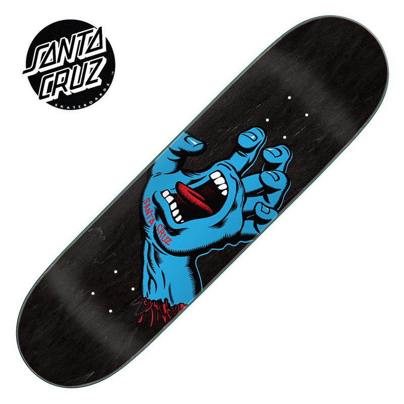 Santa Cruz Screaming Hand 8.6 Deck - Black