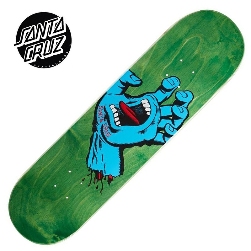 Santa Cruz Screaming Hand 8.8 Deck - Green