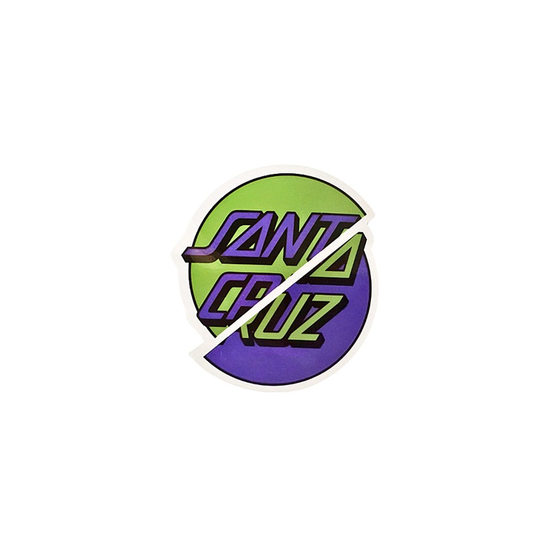Santa Cruz Double Dot Sticker - Lilac/Green